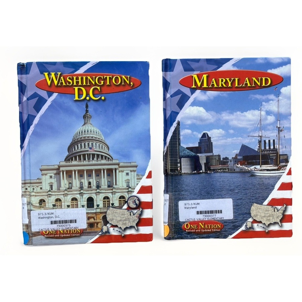 2 Capstone One Nation Books Washington DC & Maryland by Patricia K. Kummer